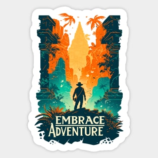 Embrace Adventure - Jungle Ruins - Indy Sticker